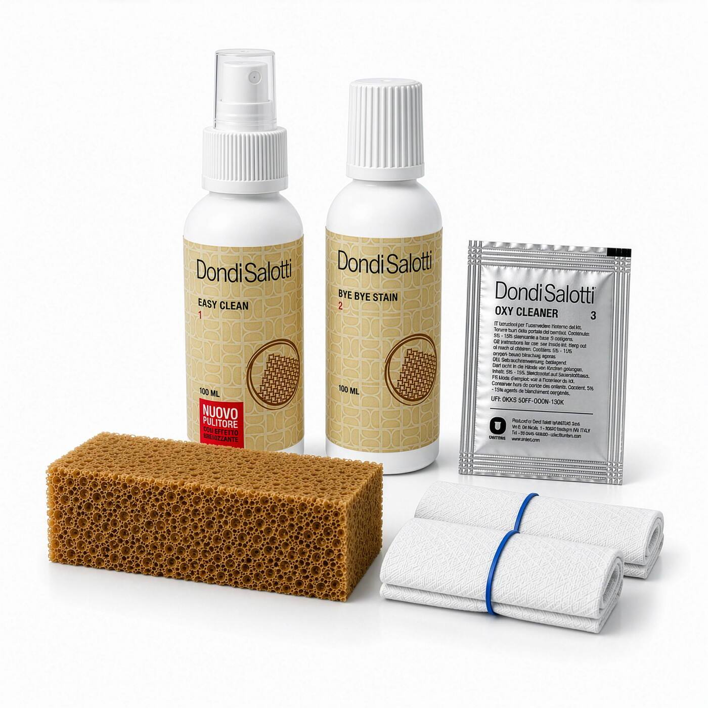 Kit Per La Pulizia e La Smacchiatura Divani e Poltrone in Tessuti Tecnici, Microfibre E Tessuti